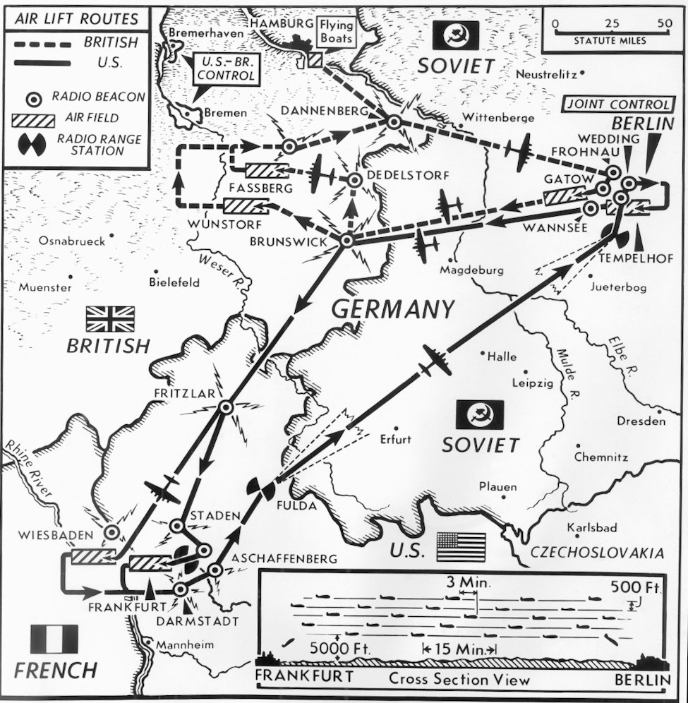 Most U.S. planes used the southern corridor, which connected Frankfurt and Tempelhof, the U.S.-operated base in the heart of the city.