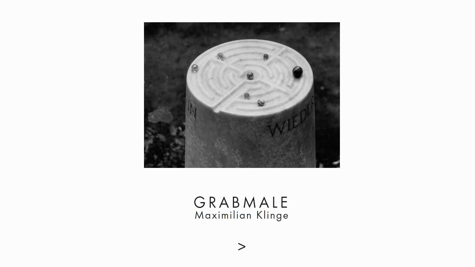 Website GRABMALE | Maximilian Klinge