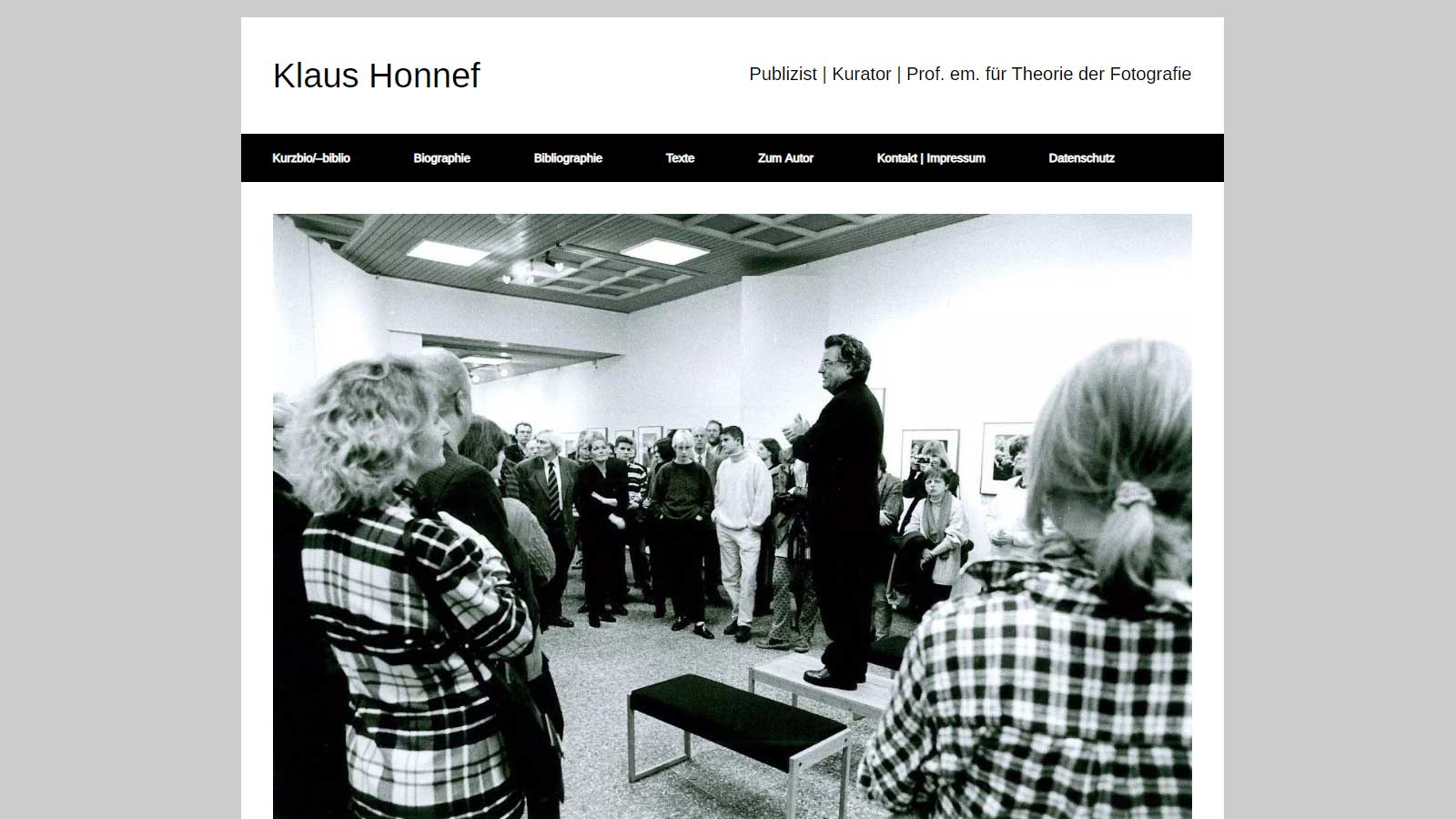 Website Klaus Honnef
